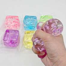1个2026新款热销雪花麦芽糖水方块挤压玩具，超级减压神器，挤压即可缓解压力和情绪，送给朋友、生日、节日的完美礼物 - 彩色 - 查看 5