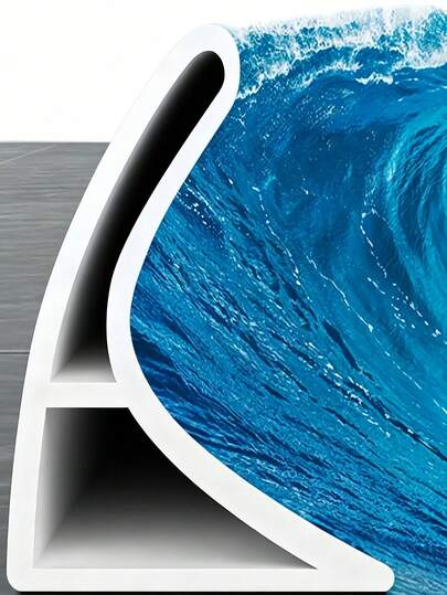 Foldable Shower Threshold Water Dam, Self-Adhesive Shower Edge Waterproof Barrier, Shower Water Separation System, Suitable For Bathroom, Kitchen Sink, Home Bathroom Decor, Autumn Decor, Back To School Decor
