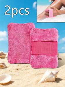 2pcs Beach Sand Cleaning Set, Sand Cleaning Bag & Brush, Suitable For Beach Vacation Camping (Talcum Powder Not Included) - View 5