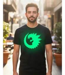Playera Hombre  Brilla En La Oscuridad - Negro - Ver 5