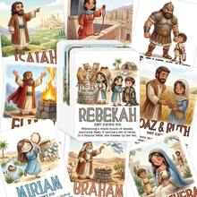 40 Bible Figure Flashcards, Christian Education Cards, Religious Learning Cards, Bible Figure Story Visual Cards, Bible Figure Memory Cards, Creative Gifts - Multicolor - View 5