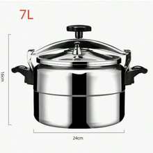 Lightweight Aluminum High Pressure Cooker / Silver Mini Pressure Cooker / Seafood Cooking Pot Suitable For Gas Stove, Suitable For Open Flame Cooking, Family Gatherings, Holiday Feasts - View 3
