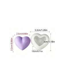 1 Stück 3D Herz-förmige Rose Silikon Form, wiederverwendbar zum Herstellen von Kerzen/Gips/Ton/Seife/Harz, Geschenk zum Valentinstag, Muttertag, für Frauen, Heimdekoration - Weiss - Übersicht 14