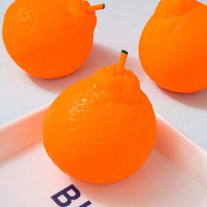 Soft Squishable Citrus Fruit Toy - Slow Rebound Stress Relief Squeeze Toy, Realistic Fruit Design For Stress Relief And Collection