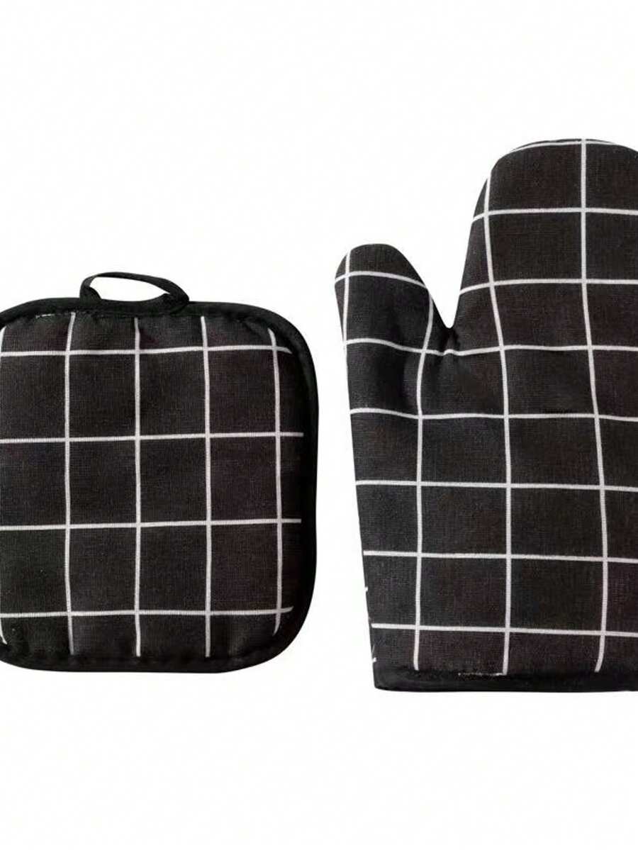 Black Heat Resistant Gloves, Heatproof, Anti-Slip, Suitable For Microwave, Oven, Baking - View 1