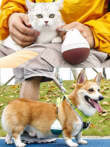 可拆卸狗狗旅行水瓶 - 防漏、可折叠、便携设计，耐用塑料材质，适合户外远足、小型宠物饮水器、户外遛狗饮水、猫咪旅行水杯 - 彩色 - 查看 4