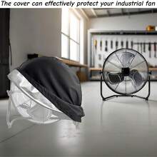 Oxford Industrial Fan Cover In Black & Gray With Drawstring. Waterproof UV Dustproof, Fits Tower, Window And Portable Fans. Suitable For Warehouse, Garage And Factories For Commercial & Home Use, Cover Only. - View 10