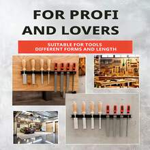 1PC Titanium Grade - 304 Stainless Steel File Holder, Screwdriver Holder, Wall-Mounted Storage Rack, Modern Industrial Design, Suitable For Workshops, Sheds, Garages, Homes, Can Store Screwdrivers, Files Or Small Tools, Personal Repair Storage Tools. Father's Day Gift, Best Tool Storage Product. - A - View 2