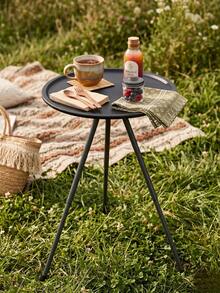 Mesa plegable para camping al aire libre, mesa redonda pequeña portátil y desmontable adecuada para jardín, picnic, camping, altura ajustable - mesa - Ver 4