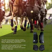 Breathable Horse Leg Gear - Shock-Absorbing PU Leather Horse Riding Boots, Durable Horse Leg Protectors Suitable For Horseback Riding, Battery-Free Equestrian Equipment - New Model - View 4