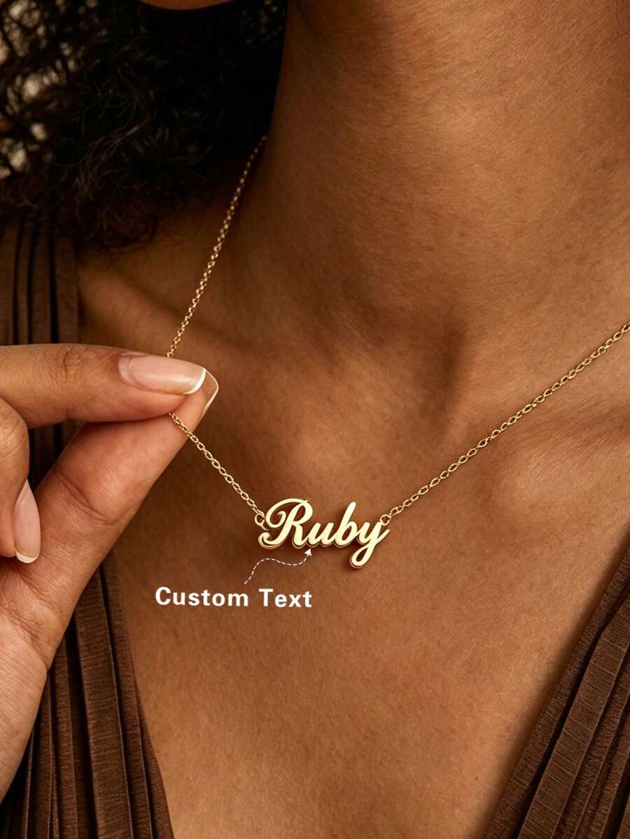 Collier personnalisé élégant et polyvalent avec lettre personnalisée, cadeau pour amis, amoureux, famille, anniversaire, port quotidien, anniversaire, fête, vacances - Double couche d'or - Voir 1