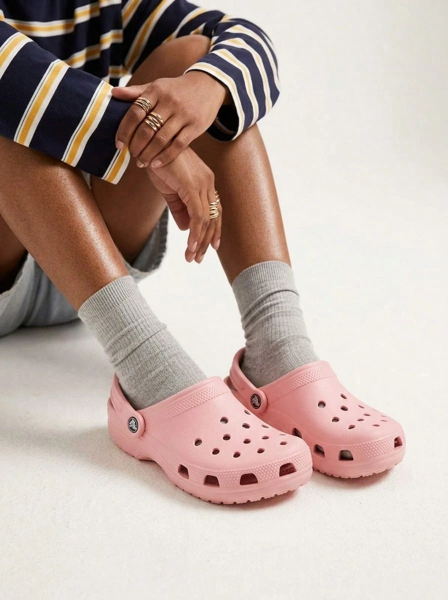 Classic Unisex Clog Powder Pink CR10001 PWPK - 藕粉色 - 查看 1