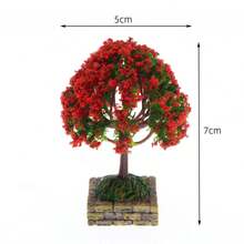 Miniature Model Trees, Mixed Style Artificial Simulation Plants, Suitable For Dollhouse Micro Landscape, Fairy Garden Decor Accessories, DIY Handmade Micro Road Decoration Ornaments - Multicolor - View 15