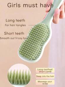 Bộ 2 lược chải tóc màu tím và xanh nhạt, có răng lược đàn hồi và tay cầm tiện dụng. Chúng có thể dễ dàng chải mượt tóc xoăn và khó vào nếp, tạo kiểu tóc suôn mượt và loại bỏ sự khó chịu khi tóc bị giật ra. - Nhiều màu - Xem 7
