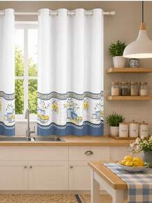 Kitchen And Window Curtain 2.00 X 1.50 Printed - Sicilian Lemon - View 3