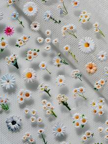 1 Blatt Frisch & Heilend 6D Geprägte Nail Art Sticker, enthält Multi-Geformte Kleine Gänseblümchen & Bunte Gänseblümchen, Sanfter & Natürlicher Farbton, Geeignet für Pendler-Stil, Campus-Nägel, Natur-inspirierte Outfits, Tägliche Dates, Geeignet für Liebhaber des sanften Stils, Studenten, Mütter, Nail Art DIY Anfänger, Naturliebende Mädchen - Verschiedenfarbig - Übersicht 10