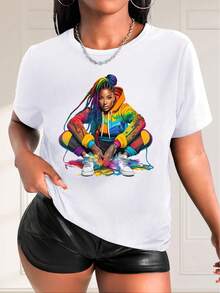 deyin Women T-Shirts - White - View 1