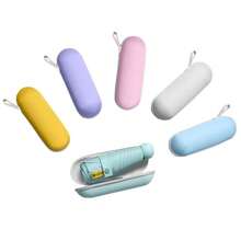 Business 19 pulgadas Mini cápsula paraguas bolsillo portátil paraguas plegable producción Uv paraguas de protección solar con estuche - Multicolor - Ver 12