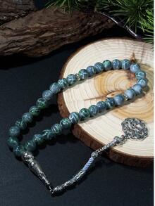 1 chuỗi hạt cầu nguyện 33 hạt, chuỗi hạt cầu nguyện Tasbih Hồi giáo tròn trơn. - Nhiều màu - Xem 6