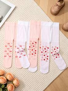 4 đôi tất múa ba lê chống muỗi, in họa tiết, nhẹ, không bị xước cho bé gái, chất liệu dày dặn, co giãn cao, siêu mỏng, phù hợp mọi mùa. - Nhiều màu - Xem 4