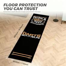 Professional Darts Mat, Rubber & Polyester Composite Material, Wear-Resistant & Non-Slip, With Built-In Distance Markings For Precise Positioning, Designed For Darts Enthusiasts. Thick, Stable, Shock-Absorbing & Noise-Reducing To Protect The Floor, Suitable For Repeated Practice Of Various Darts Throwing Techniques, Indoor Home, Club, And Tournament Use. Foldable And Easy To Store, Practical And Stylish, An Essential Accessory For Darts Lovers, Ideal Gift For Holidays, Birthdays, And Darts Enthusiasts. - Multicolor - View 4