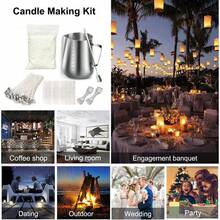 Candle Making Tool Set, DIY Candle Handcraft Tools Including Candle Pouring Pot, Candle Wicks, Wick Stickers, 2-Hole Wick Holder, Candle Jars And Spoon - 900ml Tool Kit - View 5