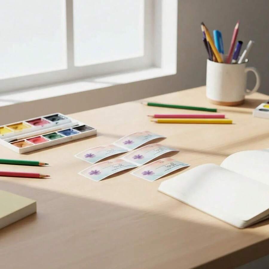 Creative Mariu 100 Stickers, Adhesive, Labels THANK YOU FOR YOUR PURCHASE (7.5X2.8 Cm) - 彩色 - 查看 1