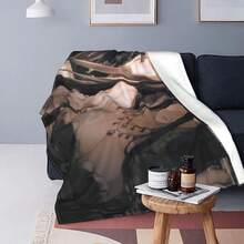 Anime Overlord Albedo Blanket Unisex Blankets Soft Plush Fleece Throw Blankets For Couch Sofa Bedding Living Room - 黑色 - 查看 5