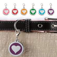 1pc Personalized Shiny Paw Print Pet ID Tag, Customizable With Your Phone Number And Pet Name, Engraved Dog Tag, Cat ID Tag, Customized Engraved Pet ID Tag, Prevent Pets From Getting Lost During Outdoor Activities, Can Be Attached To Cat And Dog Collars, Pet Pendant - Multicolor - View 2
