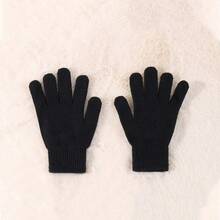 1/3 Pair Men's Winter Magic Gloves, Black Knitted Gloves, Warm & Stretchy, Suitable For Cosplay Costumes, Cold Weather & Snow - Multicolor - View 5
