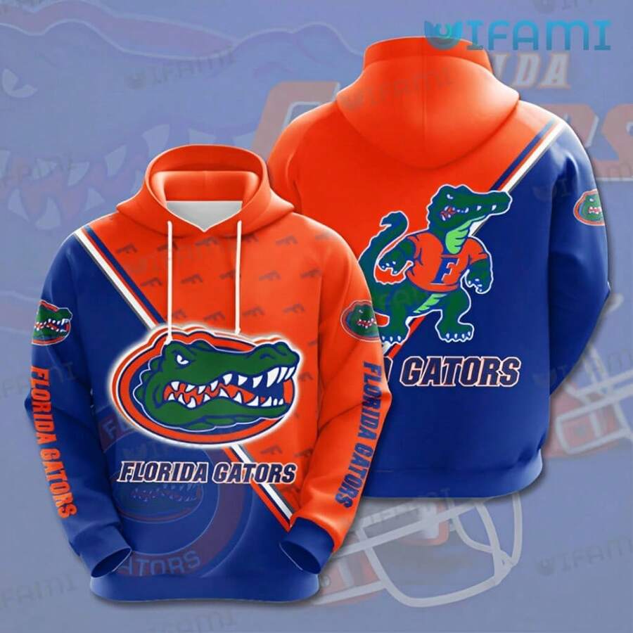 Florida Gator Hoodie 3D Orange Blue Logo Gators Gift - Multicolor - View 1