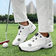 时尚百搭高尔夫球鞋，防滑透气旋转扣运动鞋，男女休闲鞋，适合高尔夫、羽毛球、排球、乒乓球等运动。 - 白色 - 查看 14