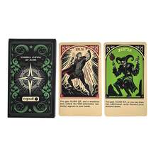 Bộ bài Oracle "Deck of Many Things" (kèm hướng dẫn PDF), trò chơi bói toán, quà tặng Halloween, quà tặng Giáng sinh. - Màu xanh lá cây đậm - Xem 5