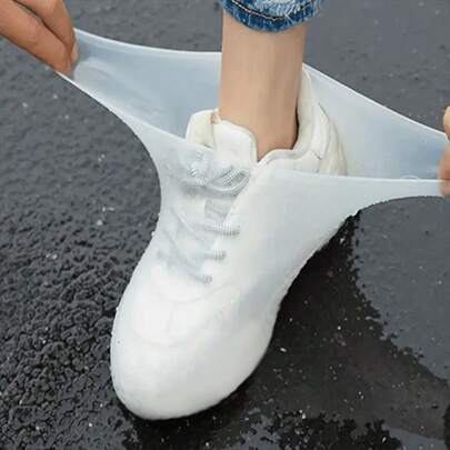 1 đôi bọc giày dày dặn, chống trượt, chống thấm nước dành cho nam và nữ, bọc giày cao su latex ngoài trời, bọc giày đi mưa chống trượt có thể tái sử dụng cho hoạt động ngoài trời.