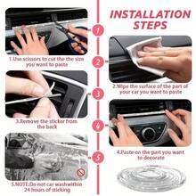 Striscia di diamanti e strass per auto 5m/rotolo, autoadesiva senza calore, adatta per carrozzeria, interni, decorazione, effetto strass personalizzato fai-da-te - Adesivo decorativo autoadesivo con strass a doppia fila - Visualizzare 13
