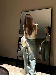 Áo thun ngắn tay dáng lửng dành cho nữ, chất liệu có họa tiết, kiểu dáng trẻ trung cho mùa hè. - Tro gạo hỗn hợp - Xem 7