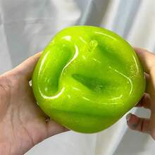 Slushie Green Apple Squishy - Moldable Non-Rebound Crunchy Fidget Toy| Perfect For Medium Grip Strength - 綠色 - 查看 3