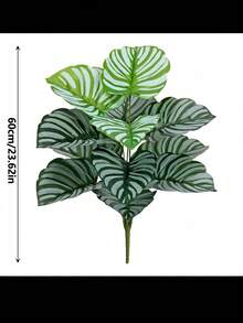 60-85-130cm / Cây nhân tạo nhiệt đới, Lá Philodendron giả cỡ lớn, Cành cây Thiên Điểu nhân tạo, Thích hợp trang trí nhà cửa, sân vườn, văn phòng trong nhà, Không kèm chậu, Trang trí phòng, Trang trí đám cưới, Trang trí nhà, Trang trí phòng ngủ - Sọc trắng - Xem 7
