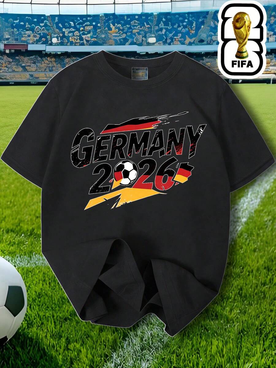 []Camiseta de hombre de la selección alemana 2026, mercancía de la , souvenirs, camiseta de apoyo para fans, camiseta retro de manga corta personalizada, diseño elegante, llena de personalidad, adecuada para pijamas de hombre, camisetas deportivas de hombre, ropa para correr al aire libre, regalos de cumpleaños, regalos de la Copa del Mundo, regalos para hombres. - Negro - Ver 1