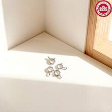 15 piezas/bolsa Anillos ajustables de plata de ley 925, con cierre de resorte, anillos conectores (con resorte de alambre de hierro interno) para hacer joyas DIY - Plateado - Ver 5