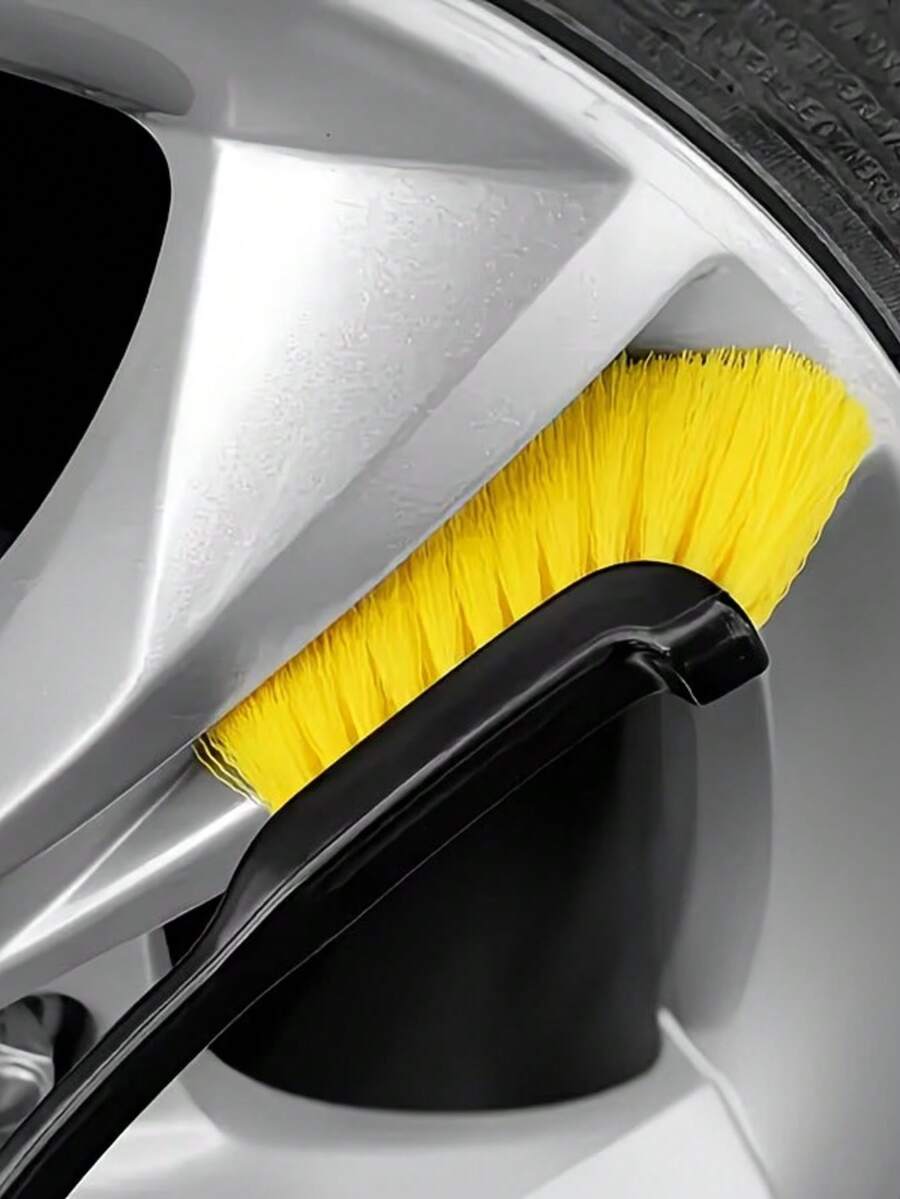 Cepillo de limpieza de coche de mango largo y duradero - perfecto para eliminar el polvo de los neumáticos y las ruedas - A - Ver 1