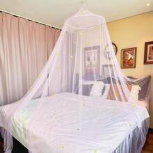 Oaoleer 1PC Canopy For Girls Bed With Pre-Glued Glow In The Dark Stars - Princess Mosquito Net Room Decor,Bed Canopy For Girls With Glowing Stars - Canopy Bed Curtains | Fits Single, Twin, Full, Queen Size Kids - Princess Bed Canopy - Multicolor - View 5