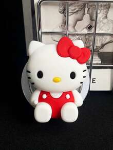 SANRIO 可爱猫咪元素硅胶推拉手机支架 新款3D硅胶猫咪豹纹磁吸手机支架 适用于手机壳 防摔可调节桌面支架 母亲节礼物 - 彩色 - 查看 22
