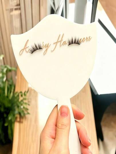 Fashion Women Eyelash Mirror, Portable Lash Mirror For Eyelash Extensions, Handheld Vanity Mirror , Lash Tech Supplies Essentials, Beauty Salon Lash Room Decor For Thanksgiving Christmas Birthday Gift