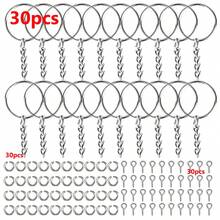 90 piezas/set Accesorios para llavero, para manualidades DIY, llaveros de resina, incluye llavero con cadena, anillos de salto abiertos, pasadores de ojo de tornillo, para hacer llaveros DIY - 90Pcs/Set - Ver 6