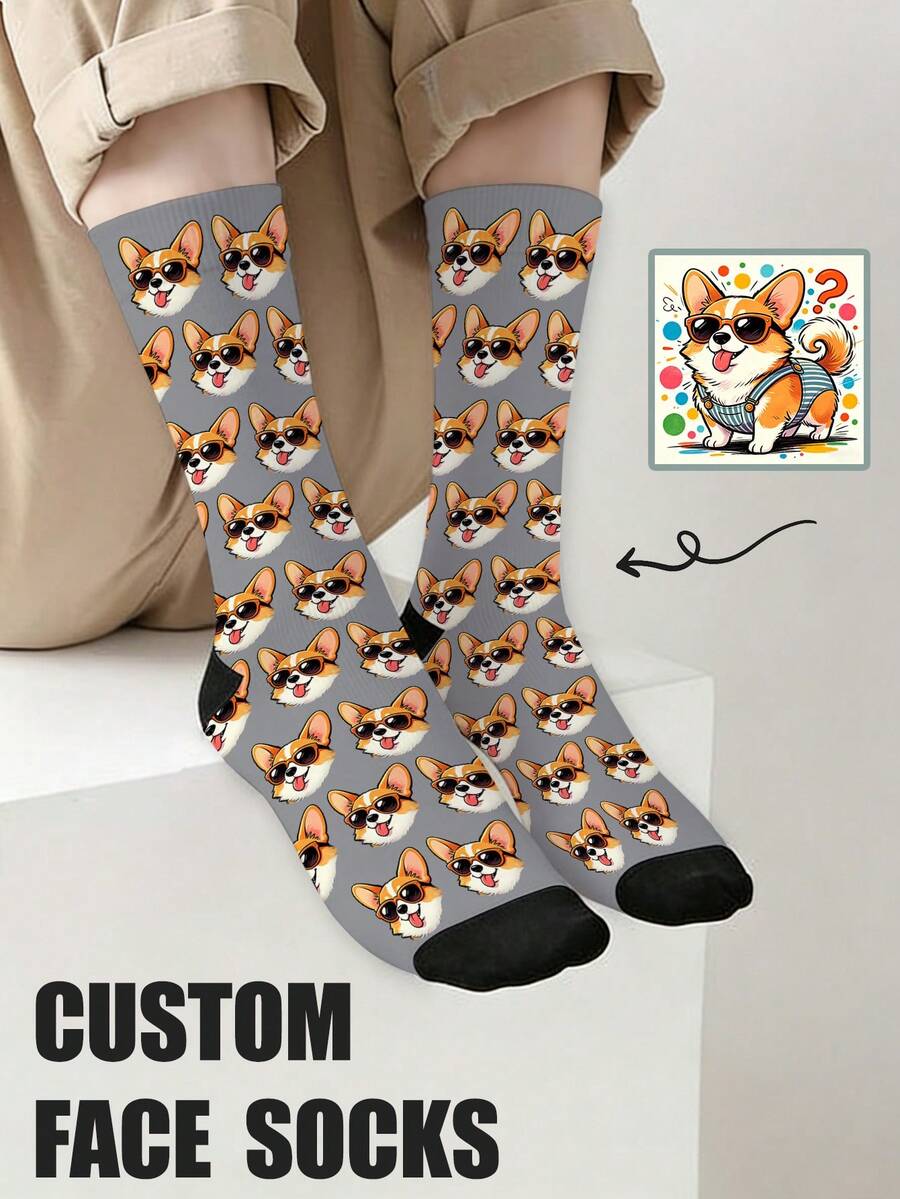 1 Pasang Kaos Kaki Setengah Betis Kustom, Motif Dasi Kupu-kupu, Kaos Kaki Motif Wajah Kustom, Kaos Kaki Pasangan, Kaos Kaki Foto Kustom, Kaos Kaki Cetak Kustom, Kaos Kaki Motif Wajah Lucu yang Dipersonalisasi, Kaos Kaki Gambar Kustom, Dapat Mencetak Bentuk Wajah Apa Pun pada Kaos Kaki, Hadiah Ulang Tahun Pernikahan, Hadiah Hari Valentine, Hadiah Ulang Tahun, Hadiah Pernikahan, Hadiah Hari Ibu, Hadiah Hari Ayah, Hadiah untuk Sahabat, Hadiah untuk Orang Tua, Hadiah untuk Pacar/Kekasih - Grey - View 1