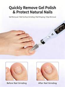 The Sanding Head Is Molded As A 1 Piece For A Longer Service Life. It Quickly Removes Gel Nail Polish While Protecting Your Natural Nails. Steps For Removing Gel Polish: Buffing The Nail Surface And Shaping The Nails. - Multicolor - View 3