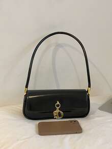 Women's Shoulder Bag, Elegant French Baguette Style Handbag, Suitable For Shopping And Commuting, Black - Black - View 6