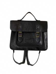 Retro British Style Backpack, Laptop Bag, Messenger Bag, Briefcase, Student Bag, Youthful College Style Sweet Retro Women's Shoulder Bag, Handbag, Fashion Ins Style, Brown, Black - màu đen - Xem 5