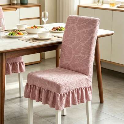 1 chiếc bọc ghế tựa lưng cao, màu trơn, chất liệu jacquard, kiểu dáng hiện đại tối giản, làm từ polyester dày dặn, co giãn cao, phù hợp sử dụng quanh năm, dùng được cả trong nhà.